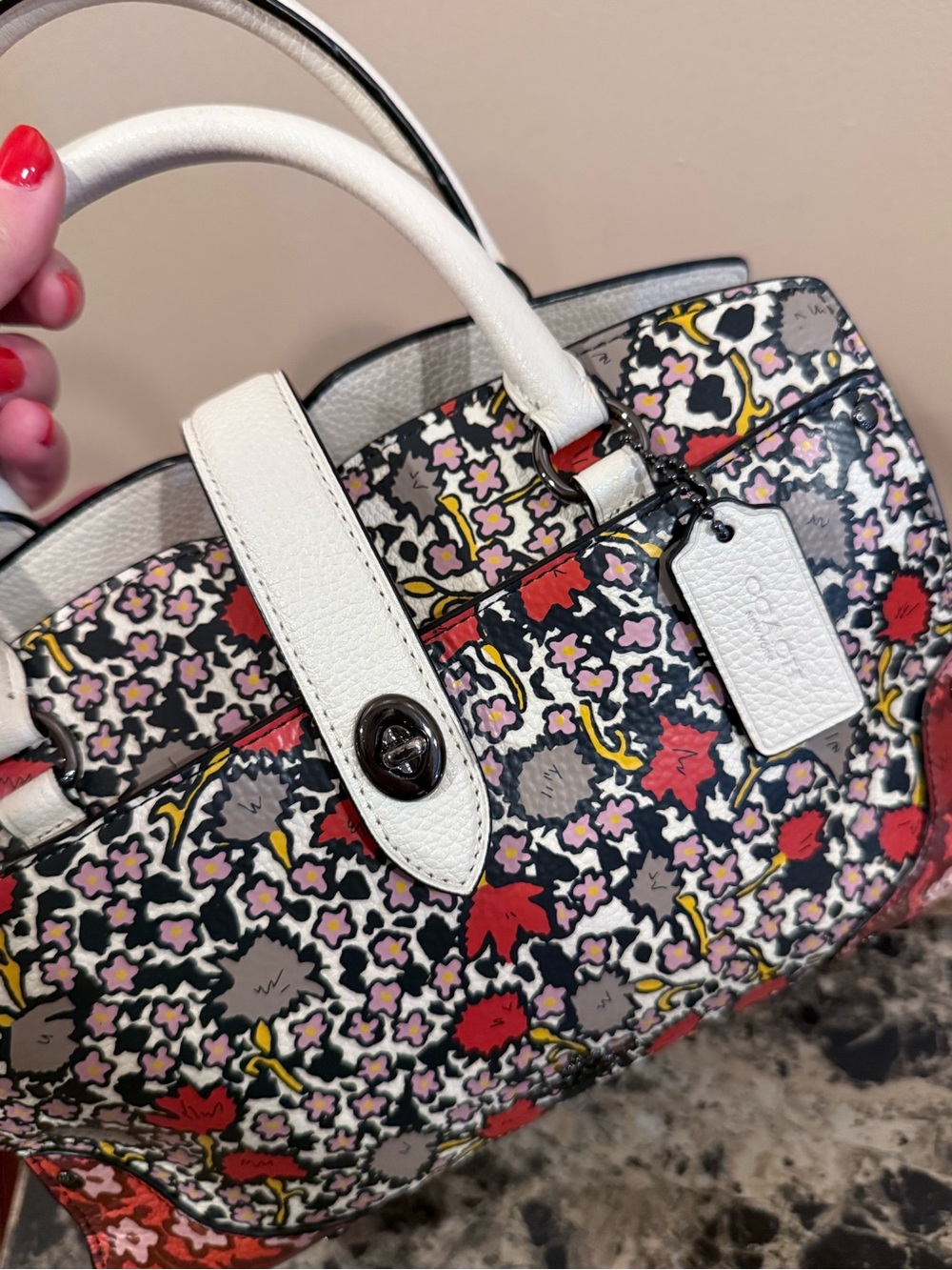 Coach Mercer 24 in Mixed Media Multi-Floral and Blue Wildflower - Picture 11 of 16